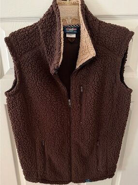 Properly Tied Kensington Chocolate Brown Sherpa Vest with Cream Collar